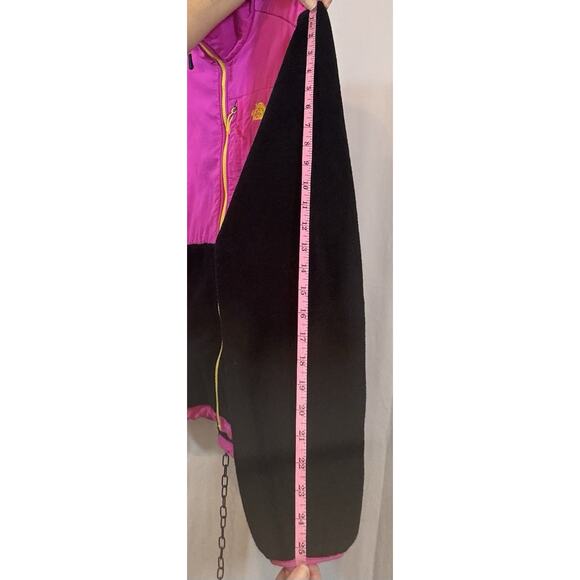 THE NORTH FACE DENALI WOMEN JACKET POLARTEC FLEECE BLACK PINK YELLOW FULL ZIP L - Picture 14 of 14